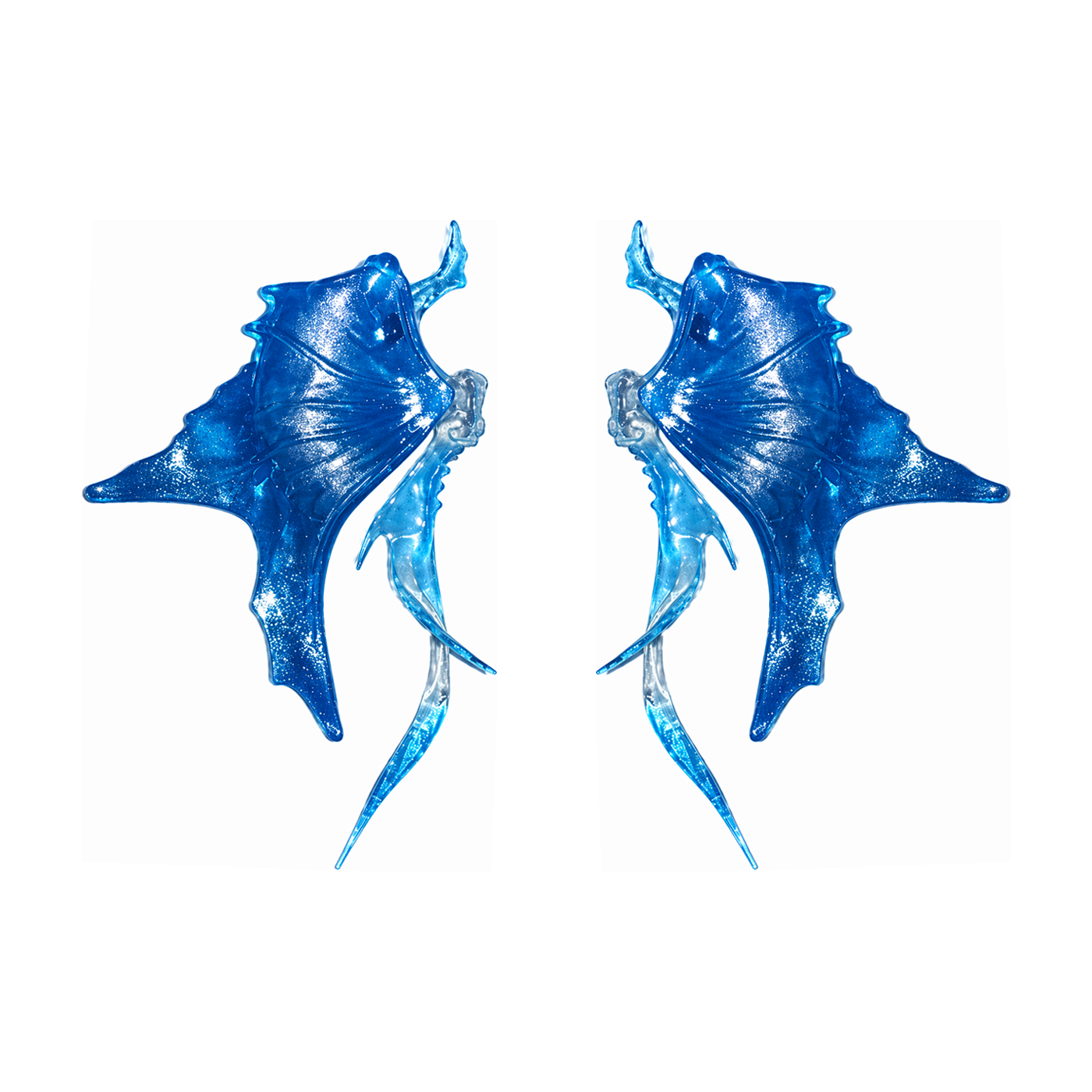 SkateFish Earrings I  – AquaBlue